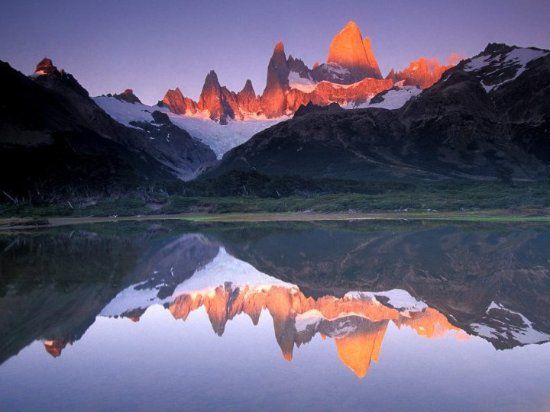 El amanecer en El Chaltén
