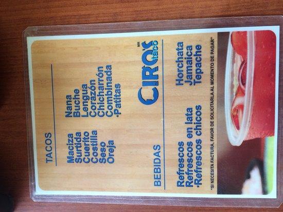 Taco Ciro's S.A de C.V