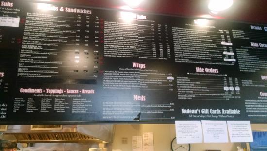 Nadeau's Subs Salads Wraps