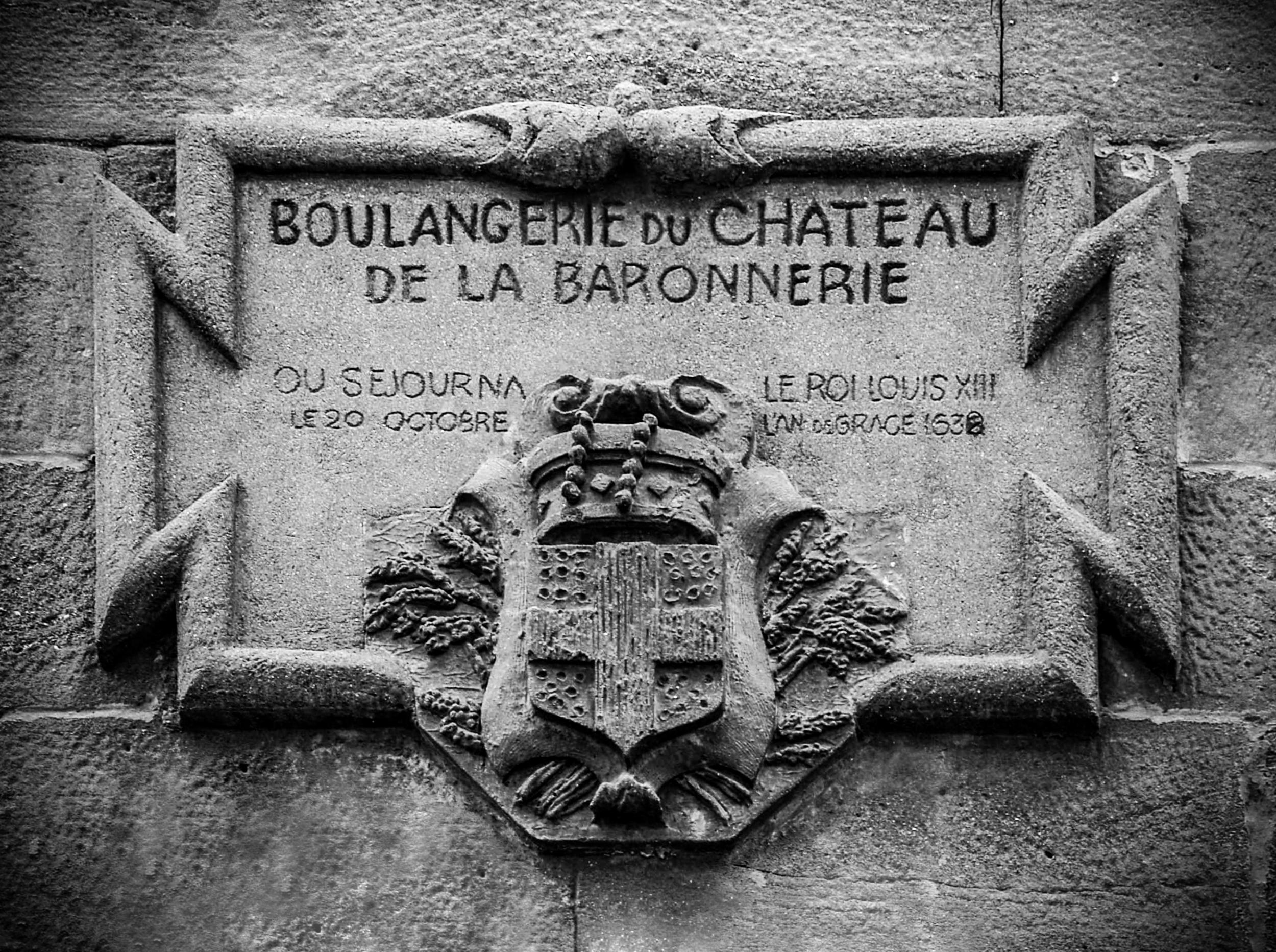 Inscription commemorative du passage de Louis XIII