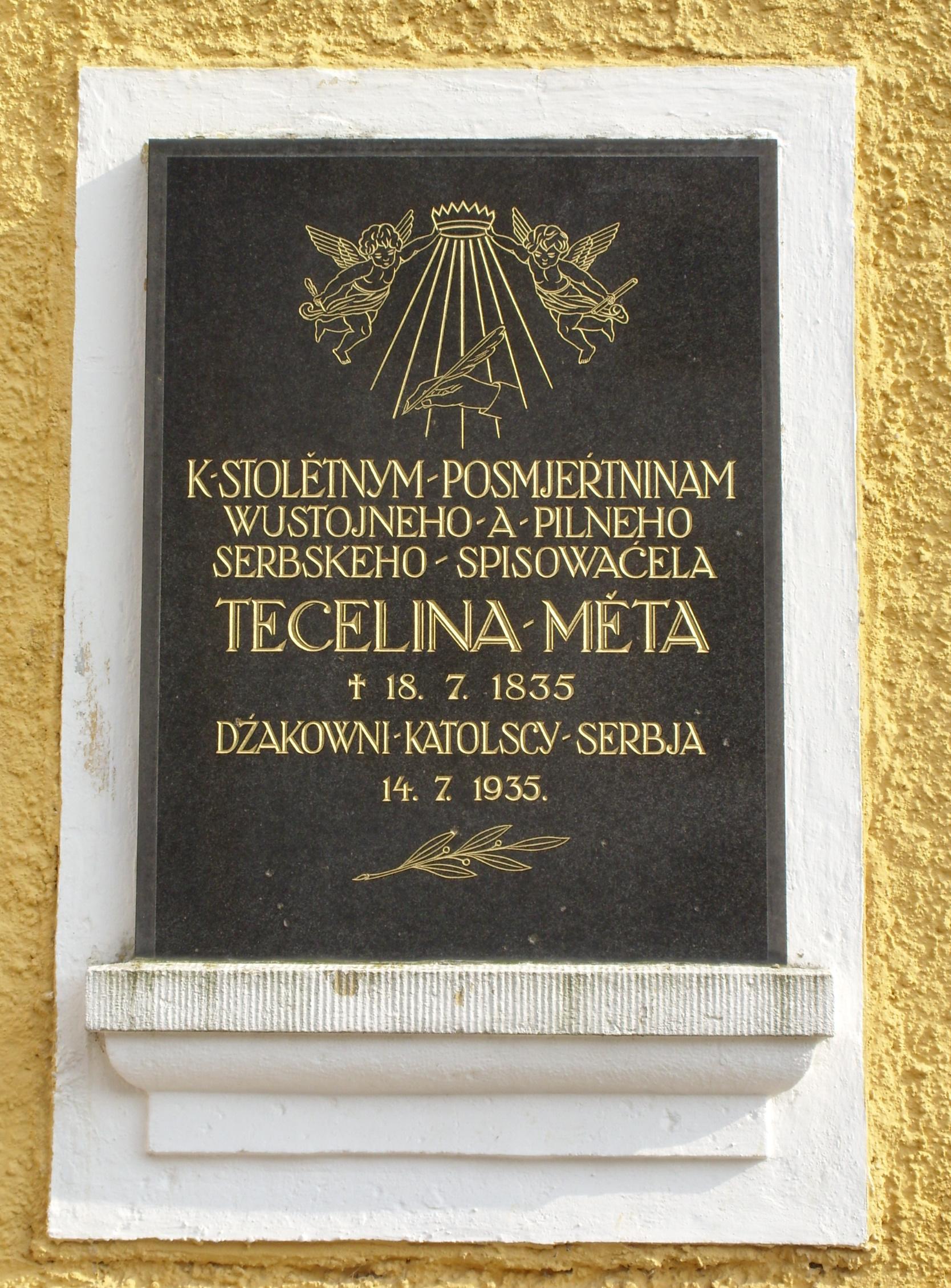 Gedenktafel für Tecelin Mět in Rosenthal