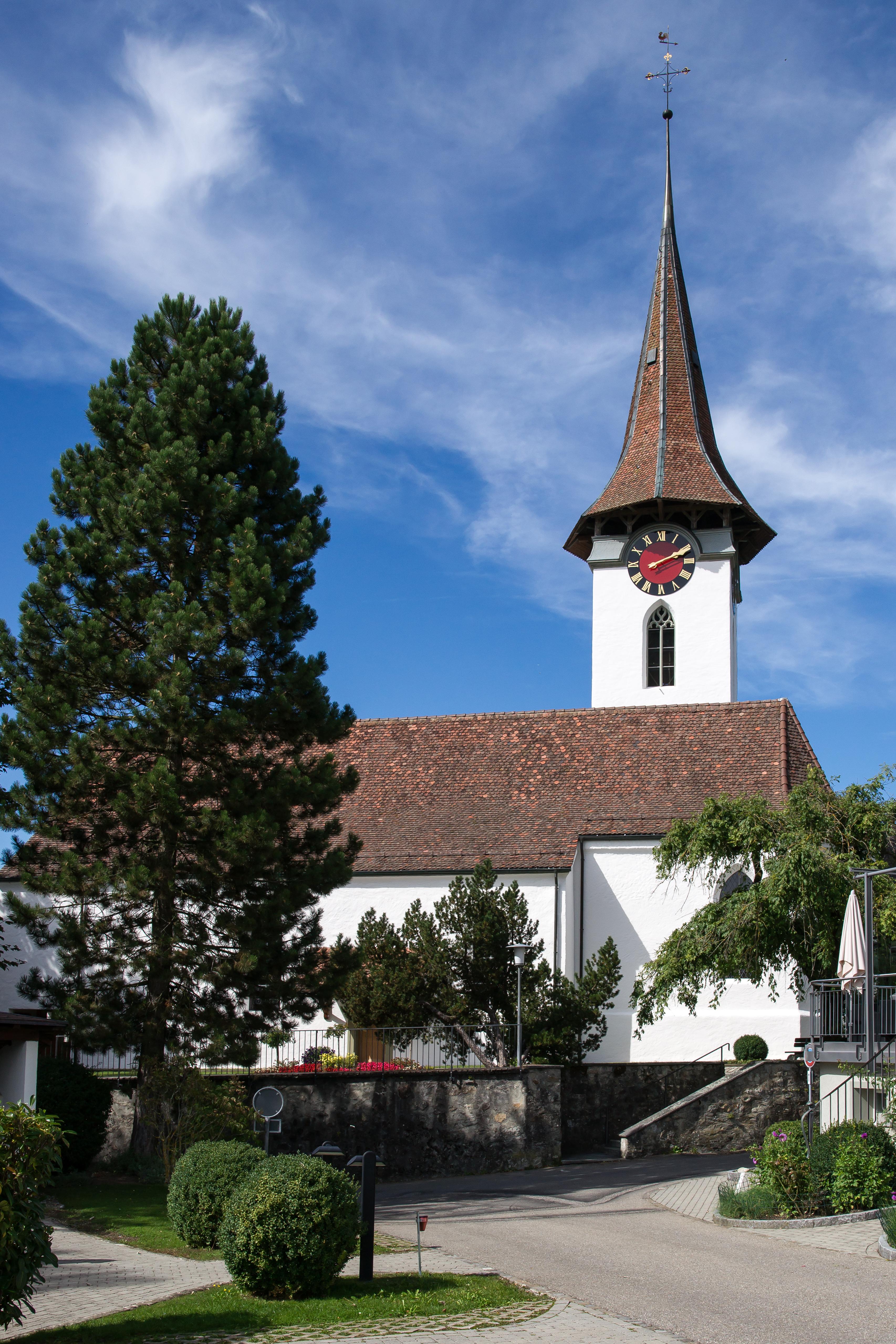 r. Kirche, Zehntspeicher und Bauernhaus Bichsel
