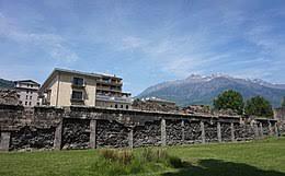 Ancient Roman walls in Aosta