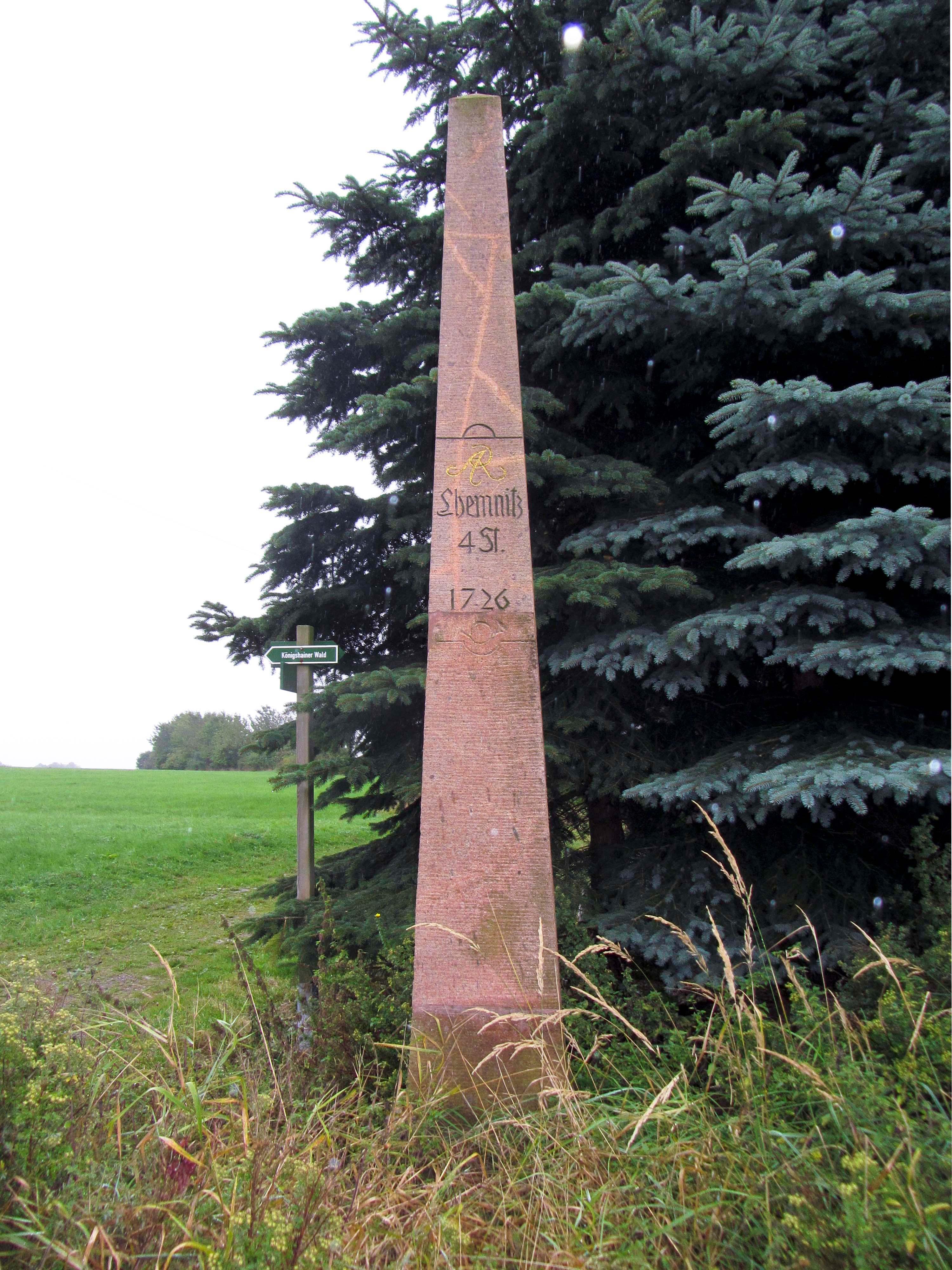 Kursächsische Postmeilensäule Claußnitz