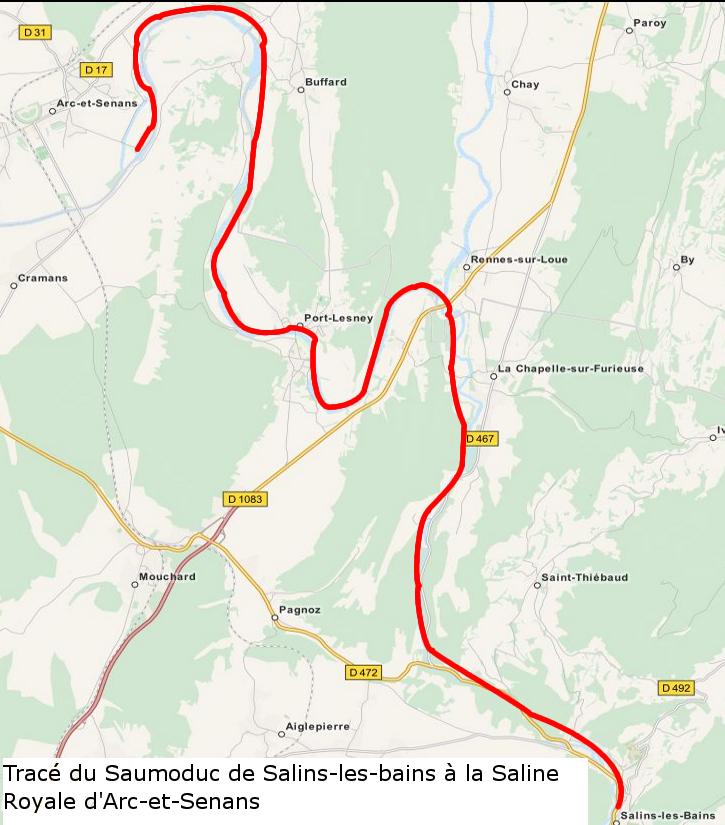 Saumoduc de Salins-les-Bains à Arc-et-Senans