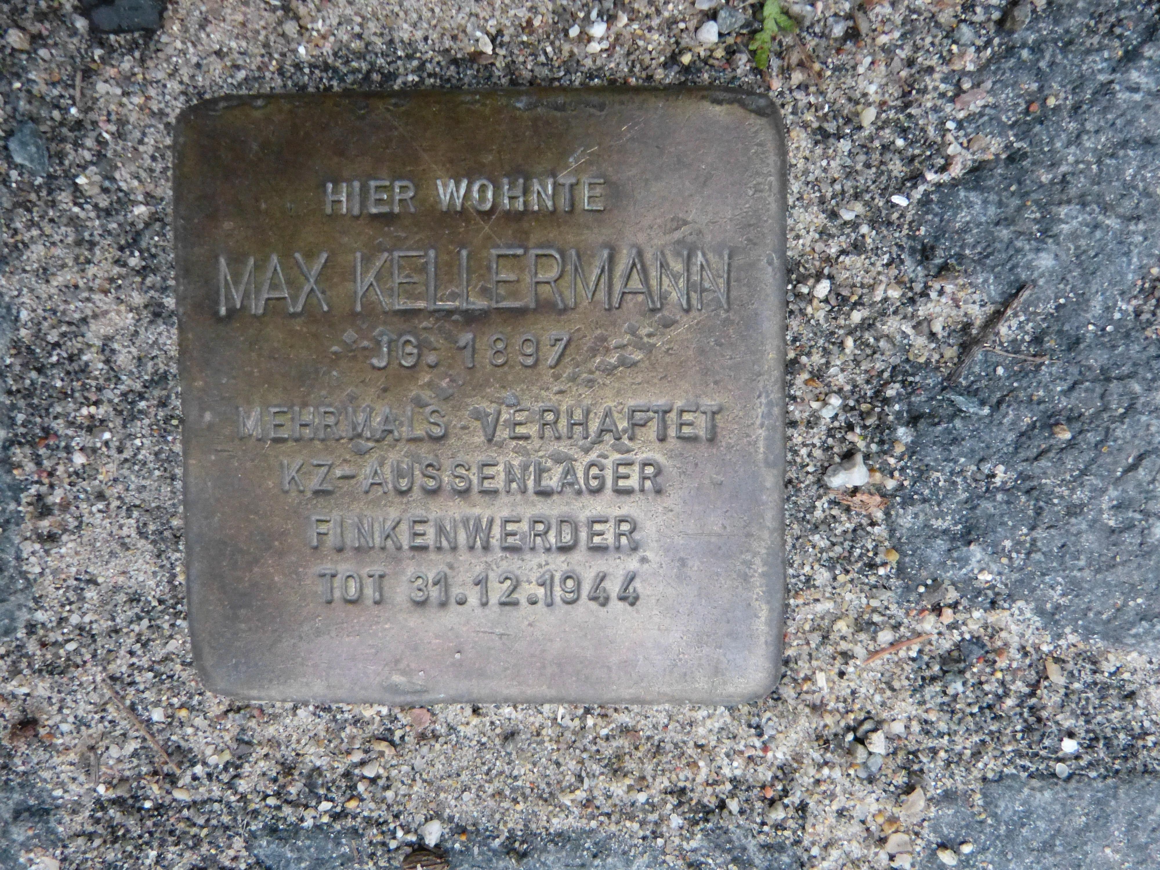 Stolperstein für Max Kellermann