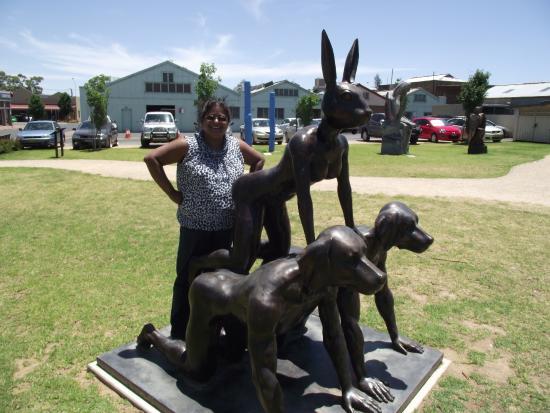 Dogman and Rabbitgirl Pyramid Sculpture