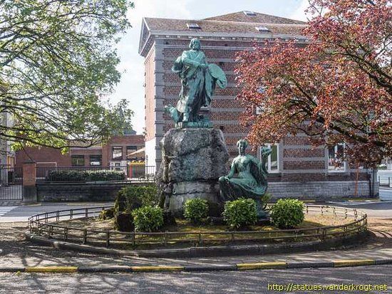Bronze statue of Antoine Wiertz