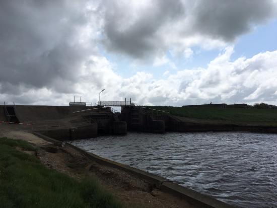 Stormflodssøjlen ved Højer Sluse