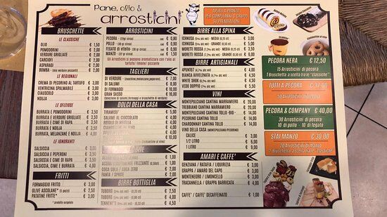 Pane Olio e Arrosticini Boccea